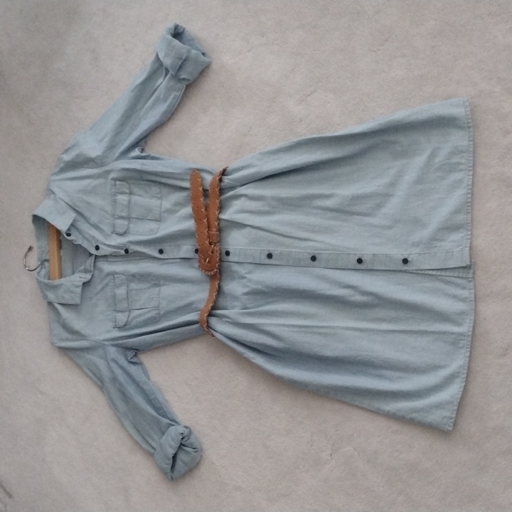 Women's Old Navy Jean Button Up Dress Sz M